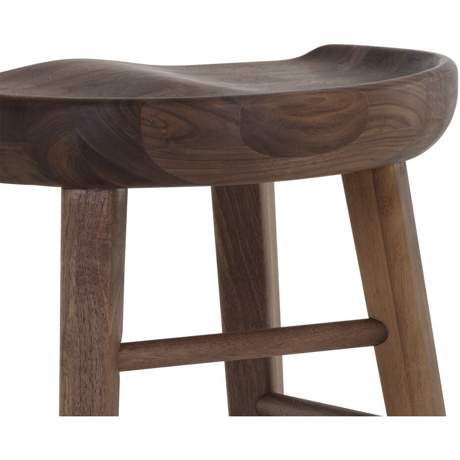 Dominic 26.5 inch Walnut Counter Stool